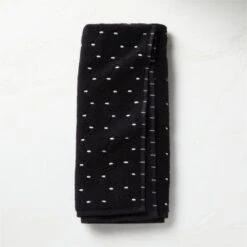 Abbie Organic Cotton Black And White Hand Towel