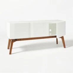 Alba Lacquered White Credenza Small -Furniture Sale AlbaWhtLcqrCredenzaIIISm3QAVF20