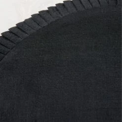 Alcott Black Round Placemat -Furniture Sale AlcottSilkPlacematAV2SHS22