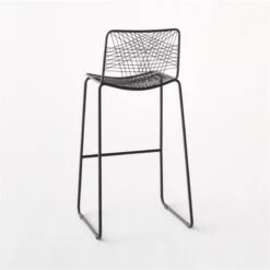 Alpha Black Metal Bar Stool -Furniture Sale AlphaBlackBarstoolII3QBSSS21