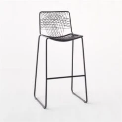 Alpha Black Metal Bar Stool -Furniture Sale AlphaBlackBarstoolII3QSSS21