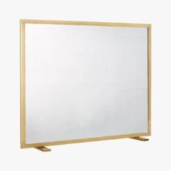 Antique Brass Fireplace Screen -Furniture Sale AntiqueBrssFrplcScrn3QF18
