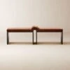 Arc Bronze Brown Velvet Bench -Furniture Sale ArcBronzeVelvetBenchSHF23