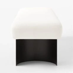 Argyle White Linen Upholstered Bench -Furniture Sale ArgyleLinenBenchSnowSDSSF23