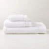Arlow Organic Cotton White Bath Towel Set -Furniture Sale ArlowWhtOrgCttnBthTwlBndSHS23