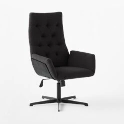 Arzella Charcoal Burl Office Chair -Furniture Sale ArzellaChair3QSSF21