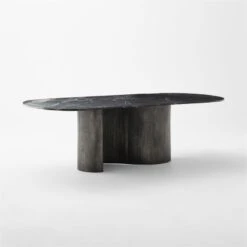 Aster Black Marble And Aluminum Dining Table -Furniture Sale AsterMrblNAlmnDnngTable3QSSF22