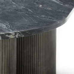 Aster Black Marble And Aluminum Dining Table -Furniture Sale AsterMrblNAlmnDnngTableAVSSF22