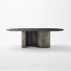 Aster Black Marble And Aluminum Dining Table -Furniture Sale AsterMrblNAlmnDnngTableSOSSF22