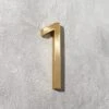 Aurele 6" Brushed Brass House Number 1 2 Aurele 6" Brushed Brass House Number 1 -Furniture Sale AureleBrshBrs6inHsNmbr1SHF18