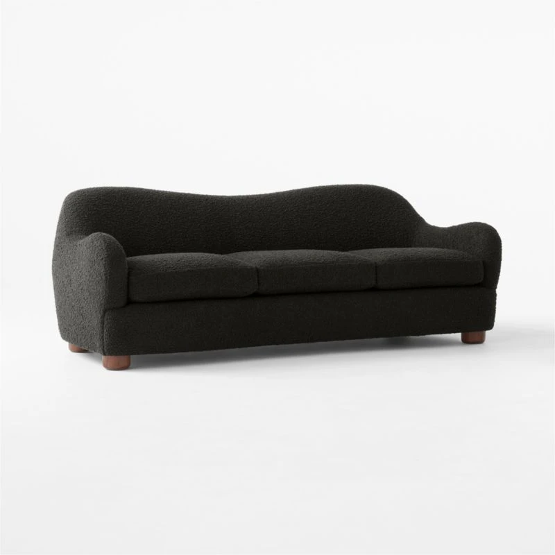Bacio Black Boucle Sofa 5 Bacio Black Boucle Sofa - Image 3