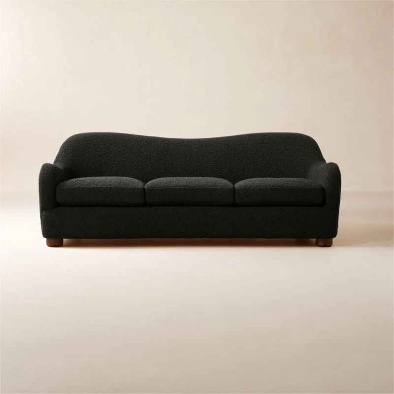 Bacio Black Boucle Sofa 3 Bacio Black Boucle Sofa