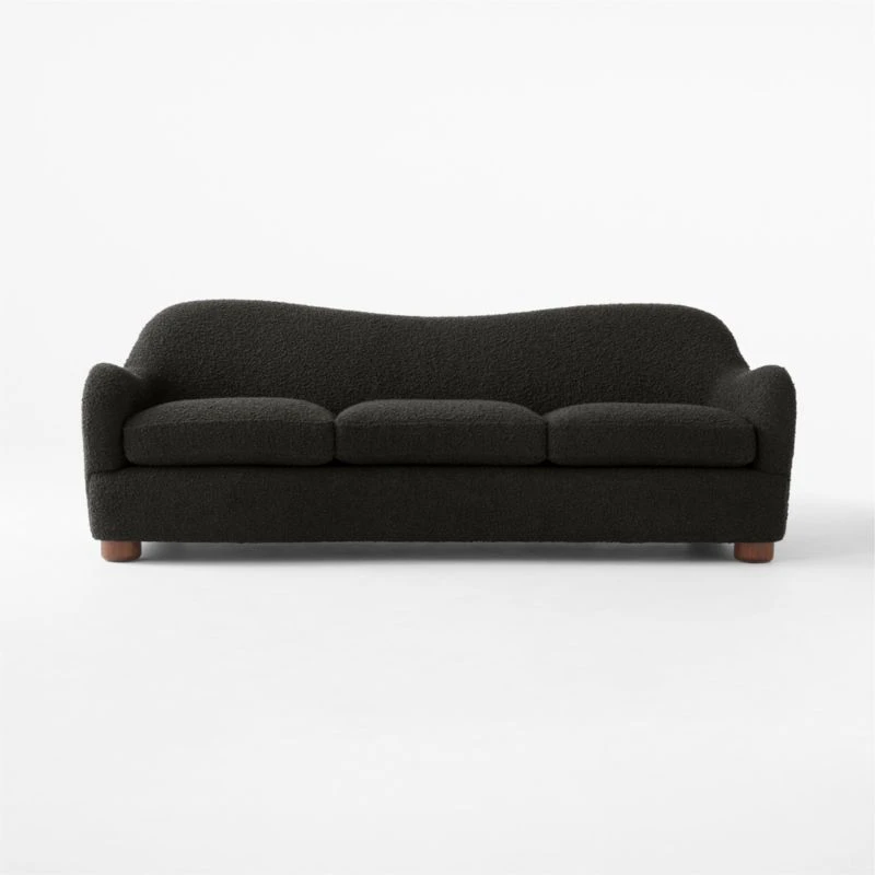 Bacio Black Boucle Sofa 4 Bacio Black Boucle Sofa - Image 2