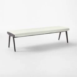 Baja Ivory Velvet Bench 9 Baja Ivory Velvet Bench -Furniture Sale BajaIvoryBoucleBench3QSSF22