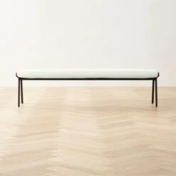 Baja Ivory Velvet Bench