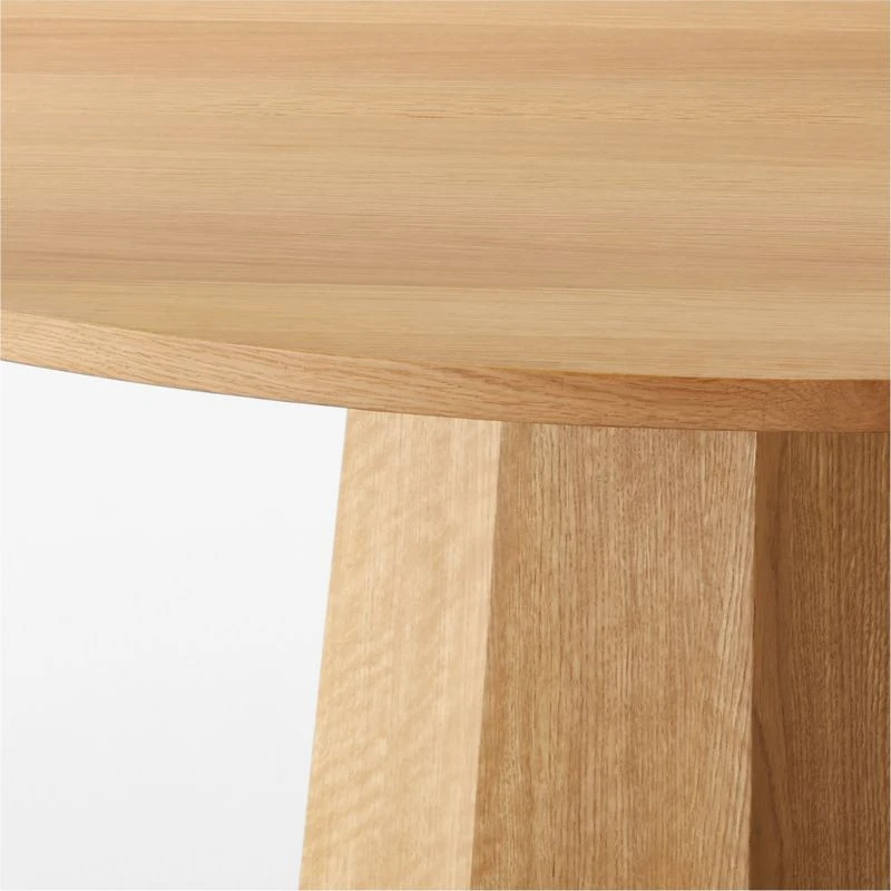 Bancroft Round Oak Pedestal Dining Table 60'' 6 Bancroft Round Oak Pedestal Dining Table 60'' - Image 4