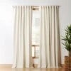 Natural Tan Cotton Basketweave Window Curtain Panel 48"x84" -Furniture Sale BasketweaveIIPnlNatural96SHF18
