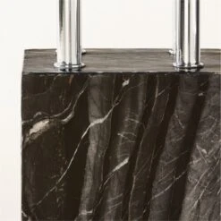 Bellamy Marble And Polished Stainless Steel Coat Rack -Furniture Sale BellamyMrblNSSCoatRackAV2SHF22