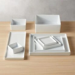 Bento Square Serving Bowl -Furniture Sale BentoWhiteCollectionGrpFHF16