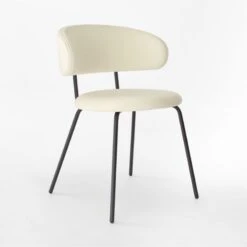 Birba Cream Velvet Dining Chair -Furniture Sale BirbaVelvetChairCustard3QSSF22