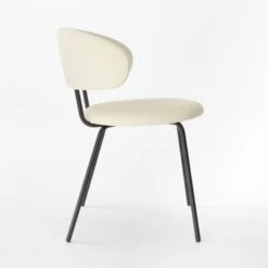 Birba Cream Velvet Dining Chair -Furniture Sale BirbaVelvetChairCustardSDSSF22