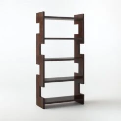 Biscia Brown Burl Wood Bookcase -Furniture Sale BisciaBookcase3QSSF21