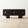 Bishop Black Ebonized Oak Wood Credenza -Furniture Sale BishopCredenzaSHS22