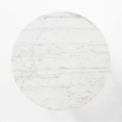 Pavilion Black Metal Outdoor Bistro Table With Marble Top Model 6340 -Furniture Sale BistroTableBlackNMarbleTOPSSS23