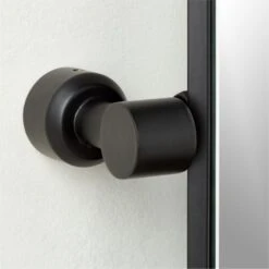 Blaine Matte Black Rectangular Pivot Wall Mirror 24"x36" -Furniture Sale BlaineMttBkPvtMrr24x36inAV3SHF22