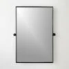 Blaine Matte Black Rectangular Pivot Wall Mirror 24"x36" -Furniture Sale BlaineMttBkPvtMrr24x36inSHF22