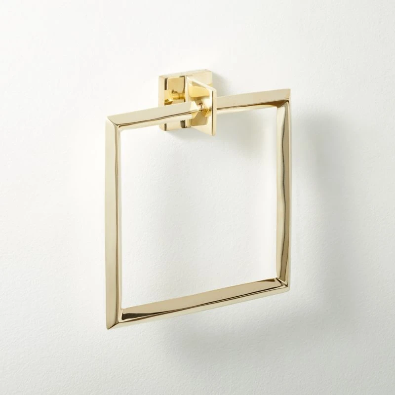 Blaine Unlacquered Brass Towel Ring 3 Blaine Unlacquered Brass Towel Ring