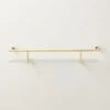 Blaine Polished Brass Wall Shelf With Rail 24"