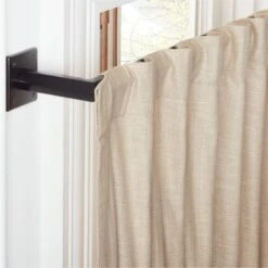 Bolt Matte Black Blackout Curtain Rod 28"-48"x1.25" -Furniture Sale BoltCrtn1p25inRodMttBlkAVSHF21