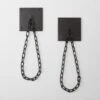 Bolt Matte Black Chain Curtain Tiebacks Set Of 2 -Furniture Sale BoltDrpryTiebackChnBlkS2SHF21