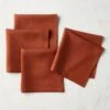Bolt Ginger Orange Linen Napkin Set Of 4 -Furniture Sale BoltGingerLnnNapkinsS4SHS22