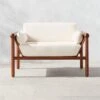 Bonelli Teak Outdoor Lounge Chair With Ivory Sunbrella® Cushions -Furniture Sale BonelliLoungeChairSHS23