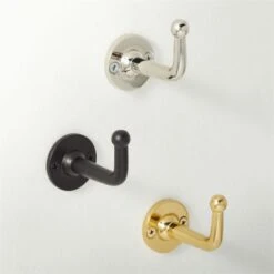 Boule-Inspired Polished Brass Wall Mount Hook -Furniture Sale BouleHookGroupFHF22 1