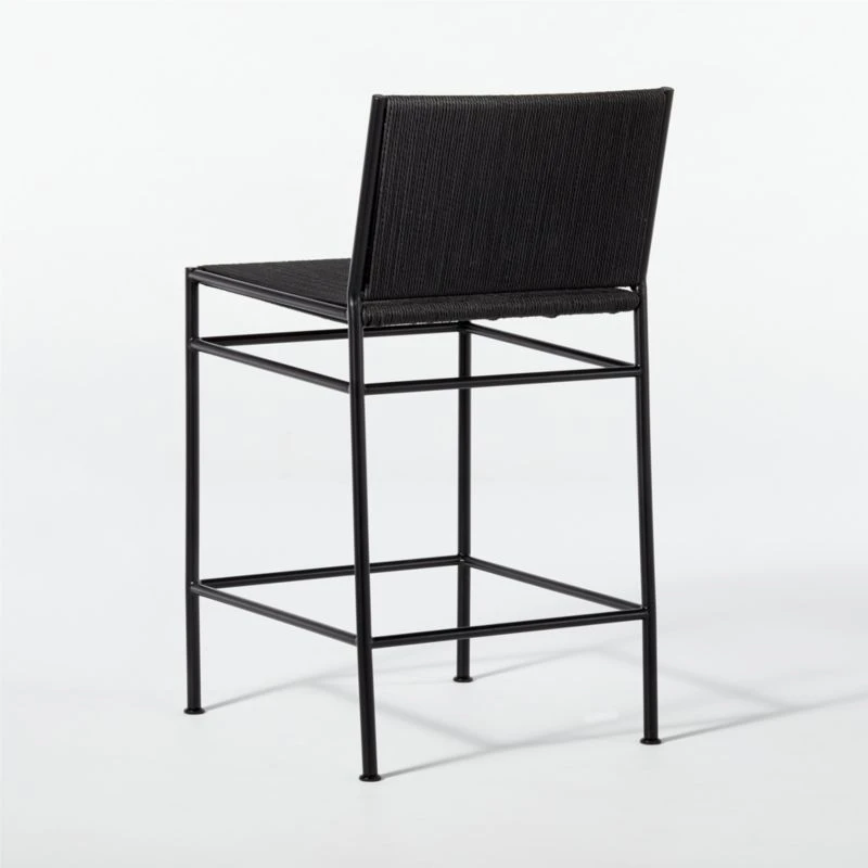 Bounce Black Woven Counter Stool 7 Bounce Black Woven Counter Stool - Image 5