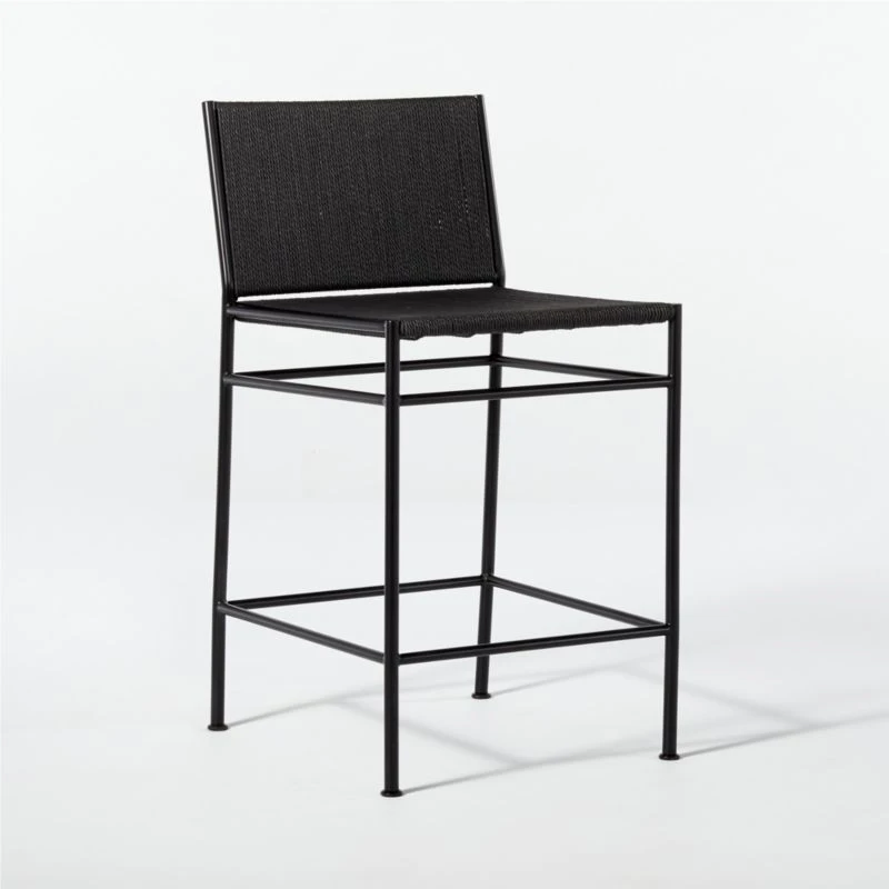Bounce Black Woven Counter Stool 5 Bounce Black Woven Counter Stool - Image 3