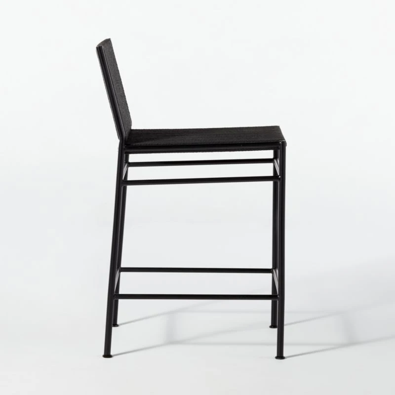 Bounce Black Woven Counter Stool 6 Bounce Black Woven Counter Stool - Image 4
