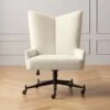 Bowtie Cream Boucle Office Chair Model 3002 -Furniture Sale BowtieMd3002CrmBclOfcChrSHF21