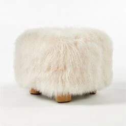 Bozzi Mongolian Sheepskin Ottoman -Furniture Sale BozziMnglnShpsknOttoman3QSSS21