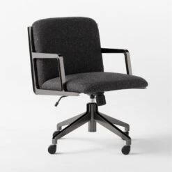 Brecha Grey Upholstered Office Chair -Furniture Sale BrechaGreyChair3QSSS23