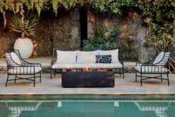 Belly White Stone Outdoor Planter XXL -Furniture Sale BretonBlackMetalCollectionMR20