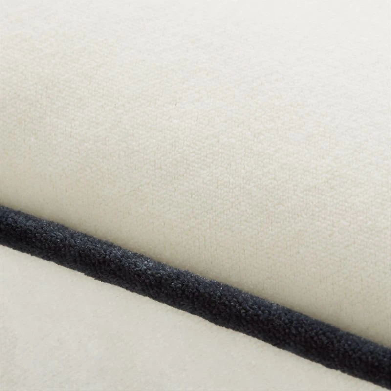 20''x12'' Bronte Recycled Velvet Black And White Outdoor Throw Pillow 4 20''x12'' Bronte Recycled Velvet Black And White Outdoor Throw Pillow - Image 2