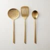Brushed Gold Cooking Utensils Set Of 3 -Furniture Sale BrushedGoldUtensilsS3SHF19