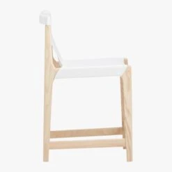 Burano White Leather Sling Counter Stool Set Of 2 -Furniture Sale BuranoCounterStool24inWhtSDF18