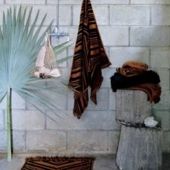 Onca Organic Cotton Black And Tawny Hand Towel 11 Onca Organic Cotton Black And Tawny Hand Towel -Furniture Sale CB2FA21 KD 7A 1538 OC21 1x1