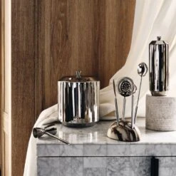 Milano Stainless Steel Ice Bucket 9 Milano Stainless Steel Ice Bucket -Furniture Sale CB2FA22 49H Hero