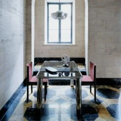 Bovisio Rectangular Smoked Glass Dining Table -Furniture Sale CB2FA22 FR 23 V2